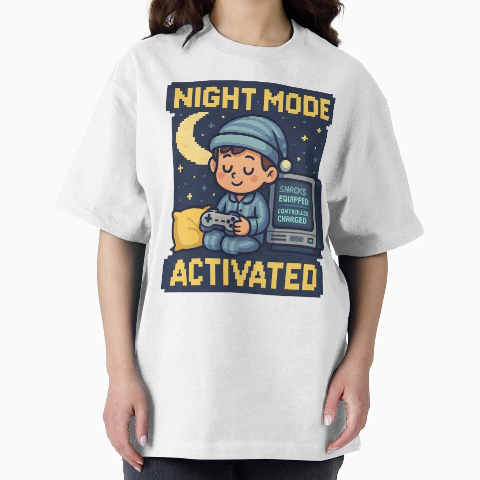 Night Mode Activated Cute Gamer Pyjamas Retro Design. by The-T-In-Retro