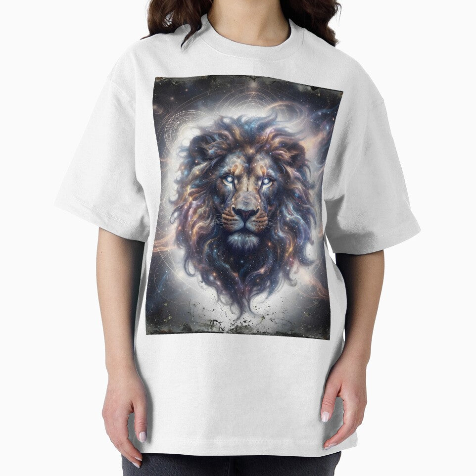 Cosmic Nebula Lion with Stardust Mane by Marcu Ioachim
