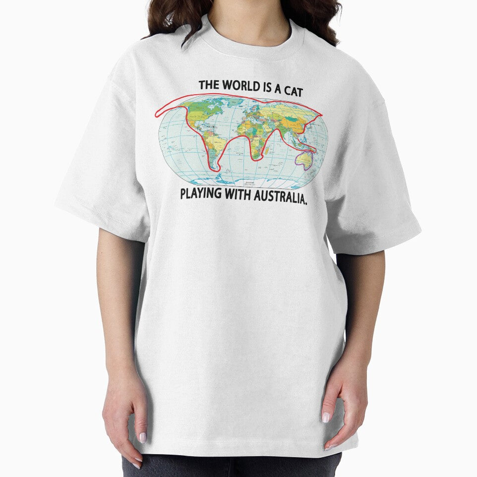 The World Is A Cat Playing With Australia by InspireSticker
