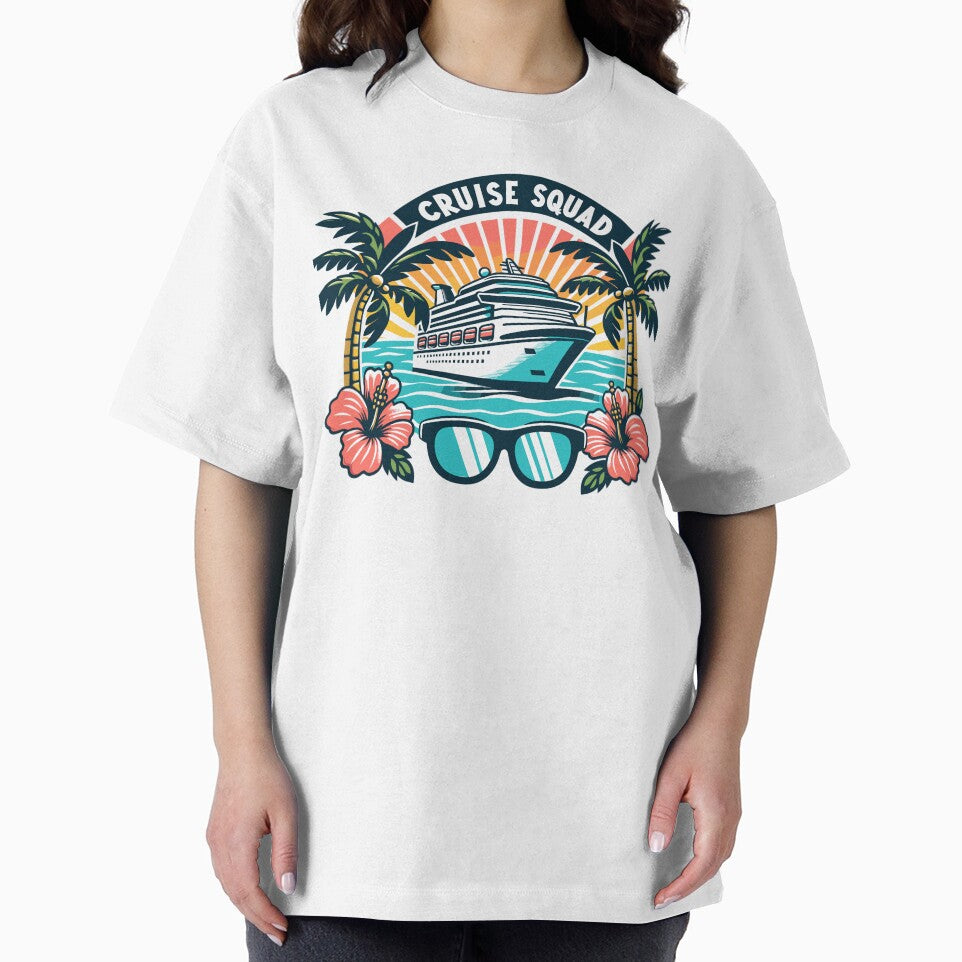 Cruise Squad - Tropical Cruise Ship & Sunset Design by WarFX Designs