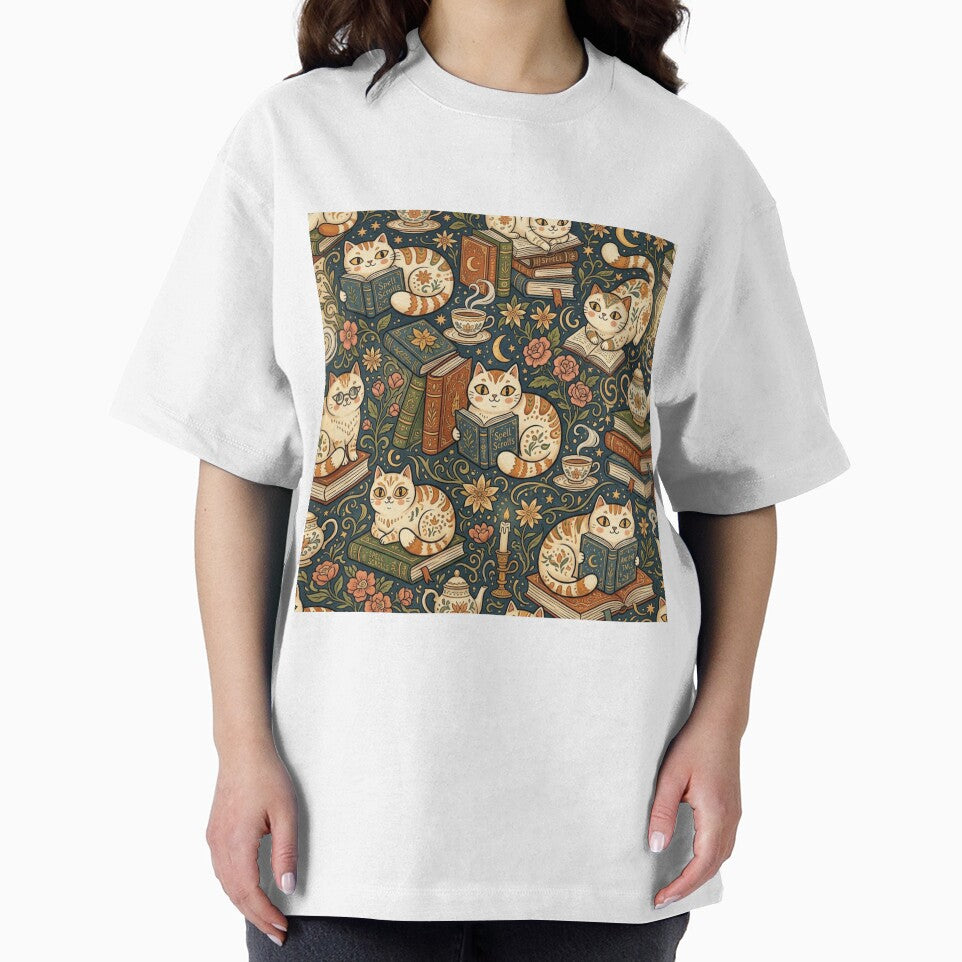 Cozy Cats Reading Books Pattern by Iampoji