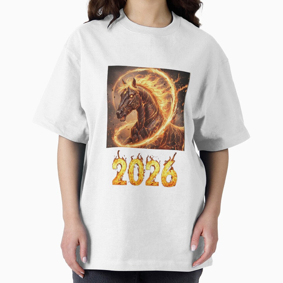 2026 Fire Horse – Flaming Stallion Chinese New Year Zodiac Fantasy Design by Baby Adee Collective
