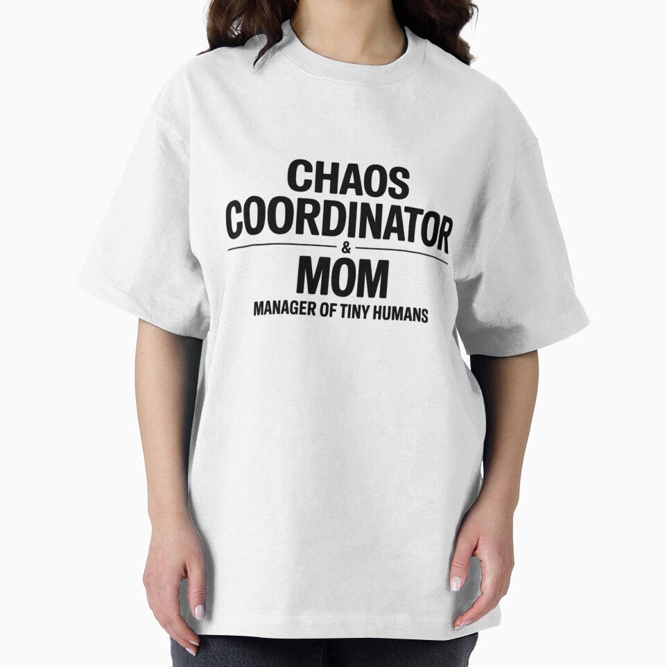 Chaos Coordinator Mom Manager Of Tiny Humans Funny Motherhood Typography by GiftsForge