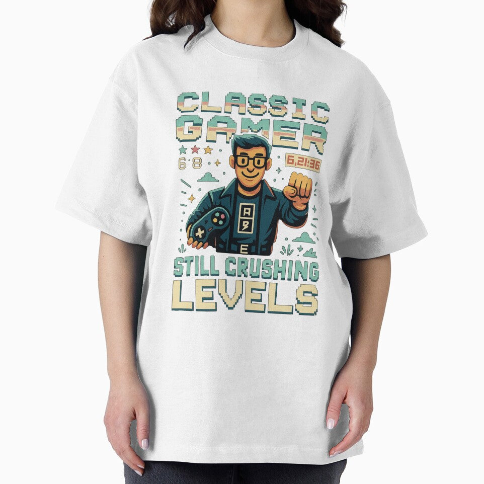 Classic Gamer Dad – Still Crushing Levels | Retro Video Game Gift by JenniferCreaArte