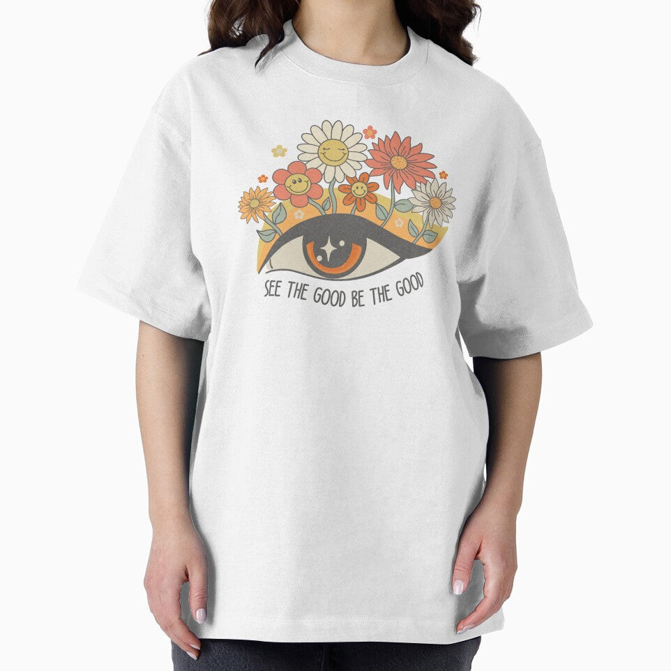 See the Good Be the Good – Groovy Retro Flower Design by coopercreekco