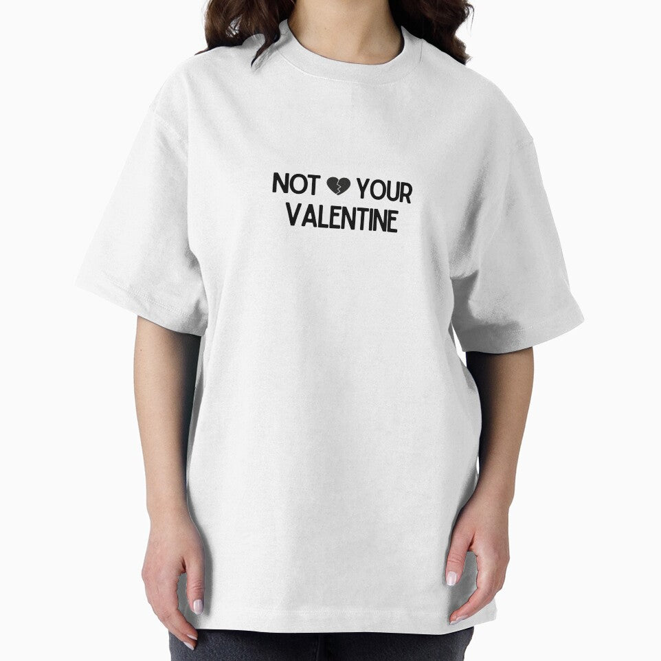 Not Your Valentine | Funny Anti Valentine's Day Heart Simple Design by luckyhue