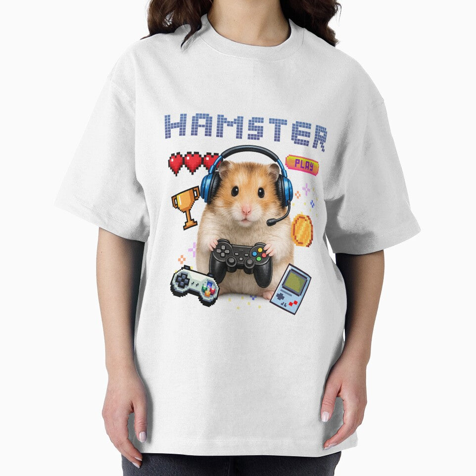Cute Gamer Hamster Pixel Art by Keng Art