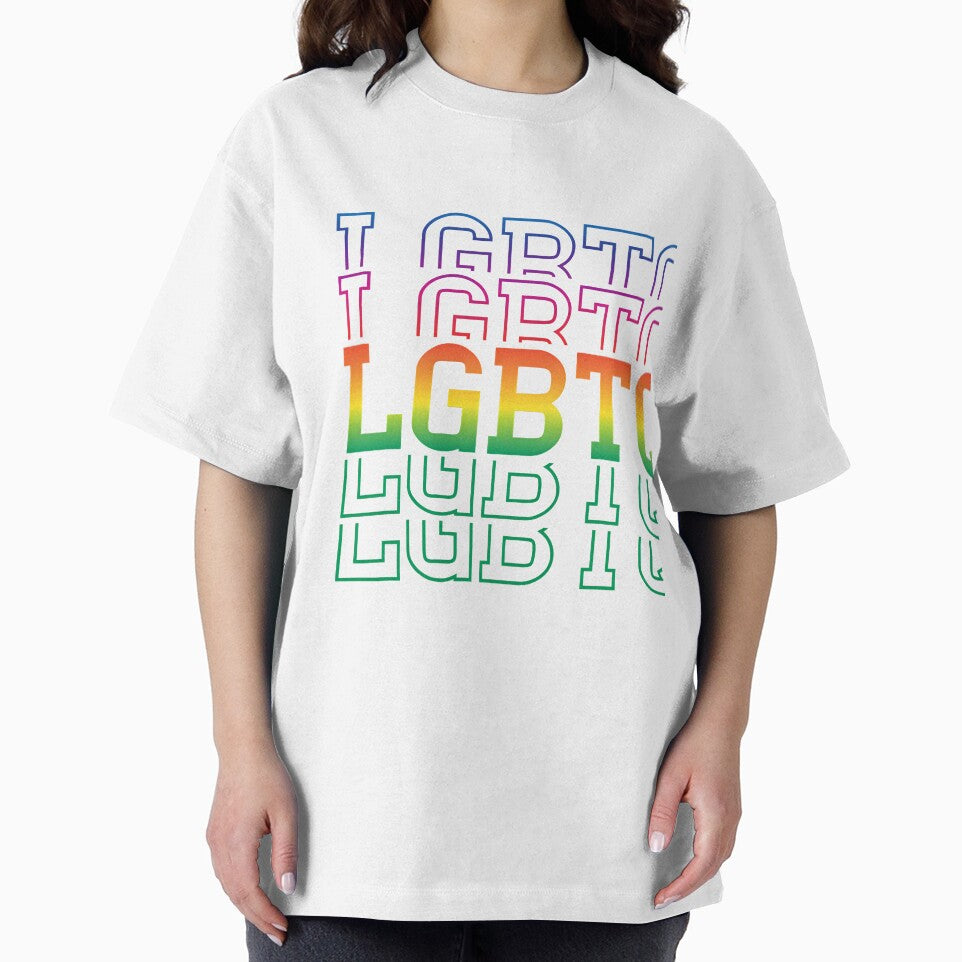 Bold Rainbow "LGBTQ" Pride Typography LGBTQ+ Colorful Design by MillennialVibe