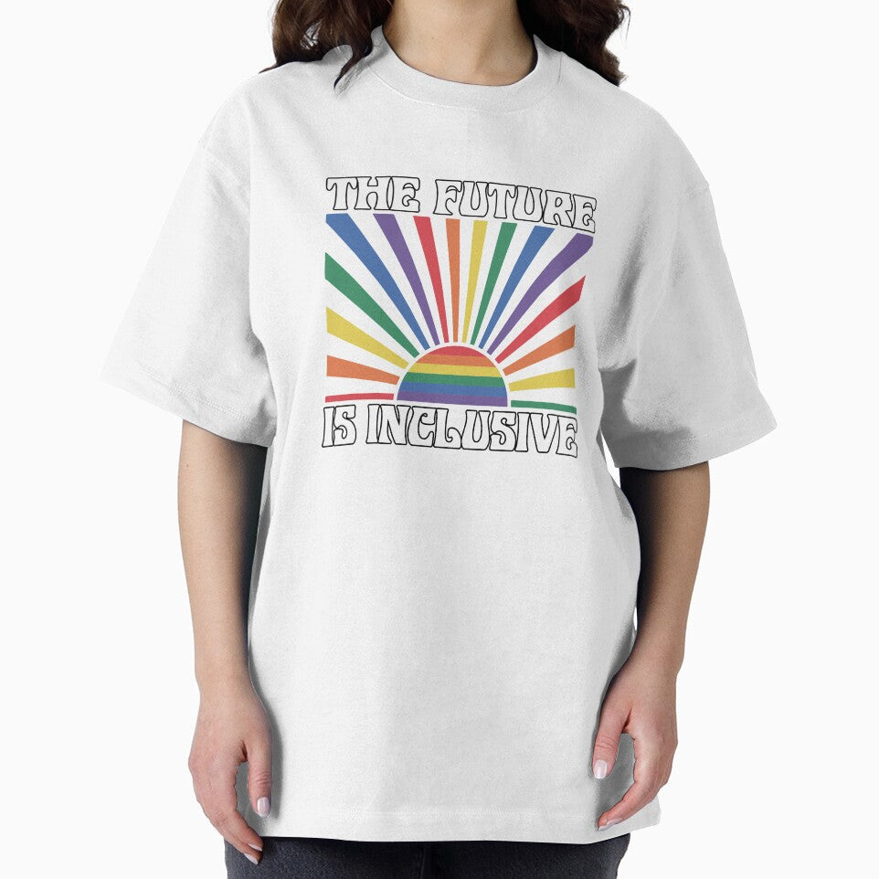 The Future Is Inclusive Retro Rainbow Design by Canvas-Whispers