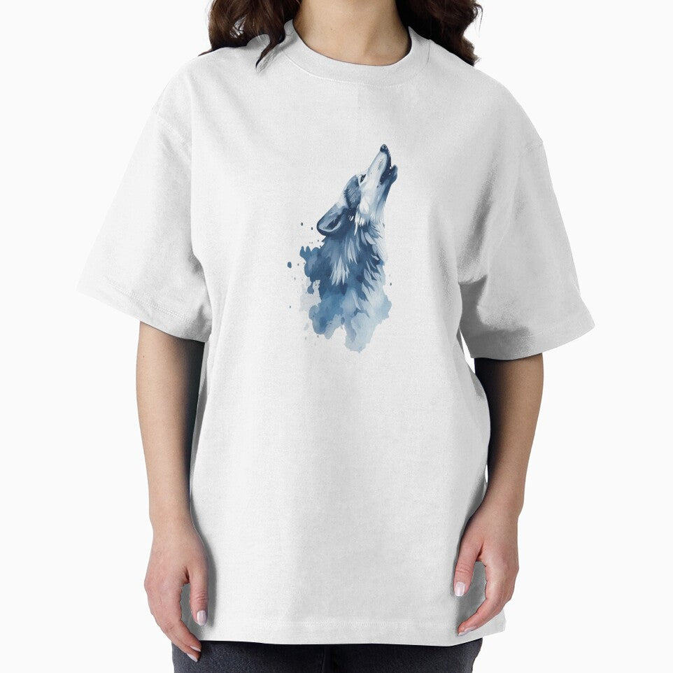 Blue Watercolor Howling Wolf Ar by ItzLacarth