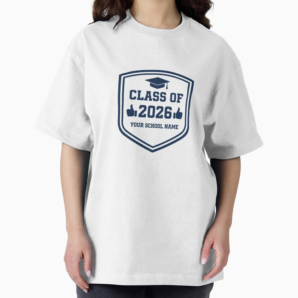 Class of 2026 Graduation Badge – Senior 2026 Cap & Shield Design – Custom School Name Grad Gift by YK SHOP