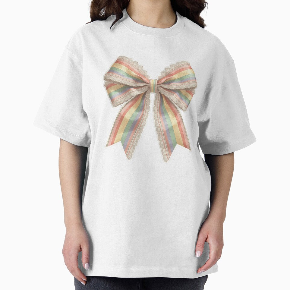 Pastel Rainbow Coquette Lace Pride Bow V.2 by xMErCUrY03x