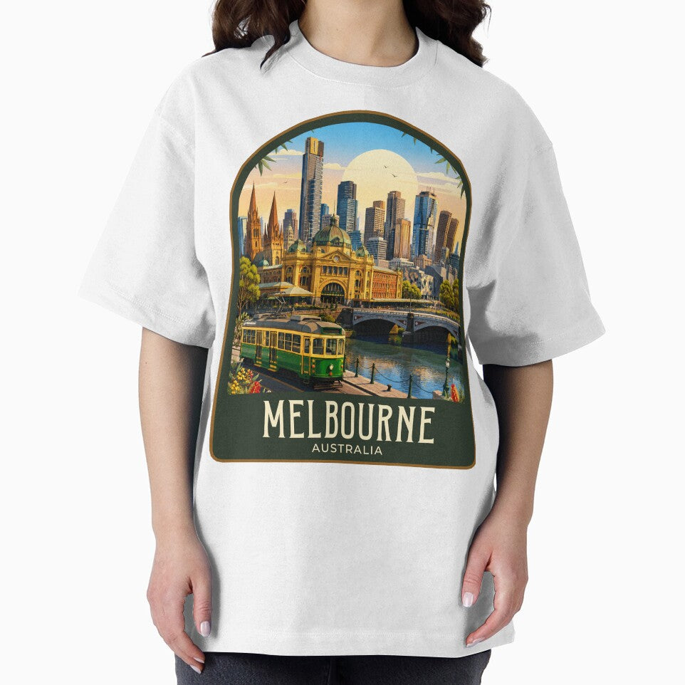 Melbourne Vintage Travel Illustration by HomeLivingCo