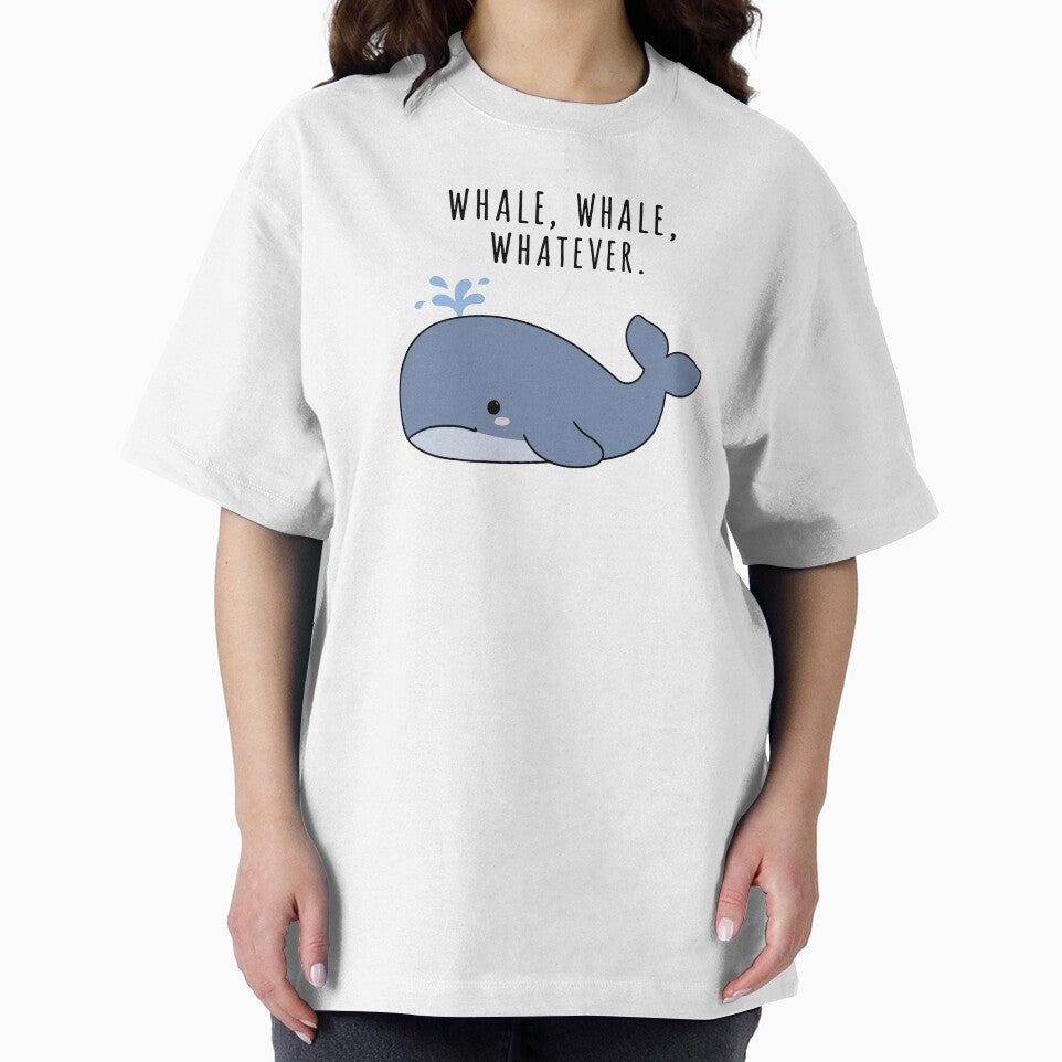 Whale Whale Whatever - Sassy Whale Pun Cartoon Illustration by cladeart