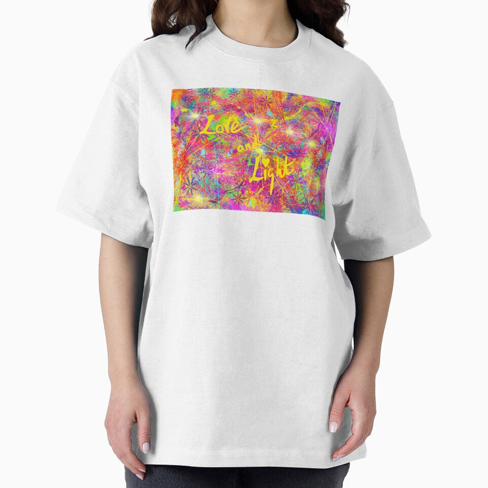 Love and Light Psychedelic Retro Floral Design by Vividality