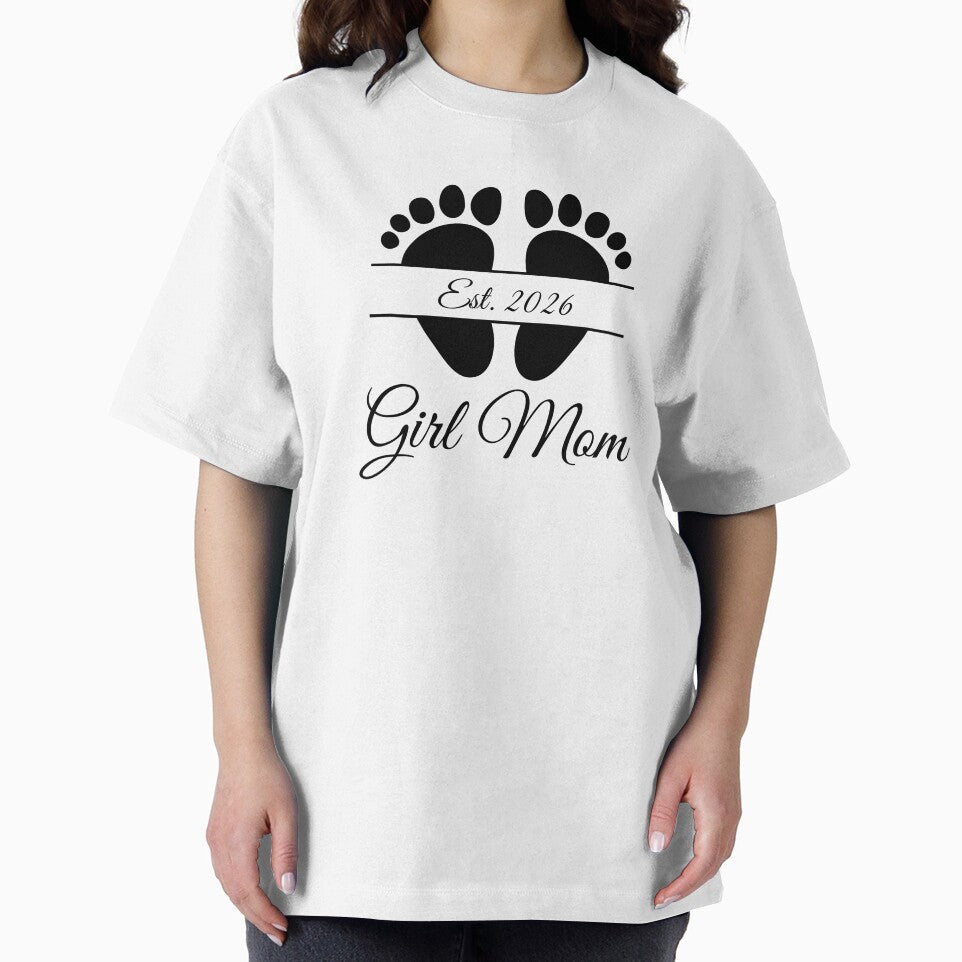 Girl Mom Est. 2026 with Footprint Design by JeweledDesigns