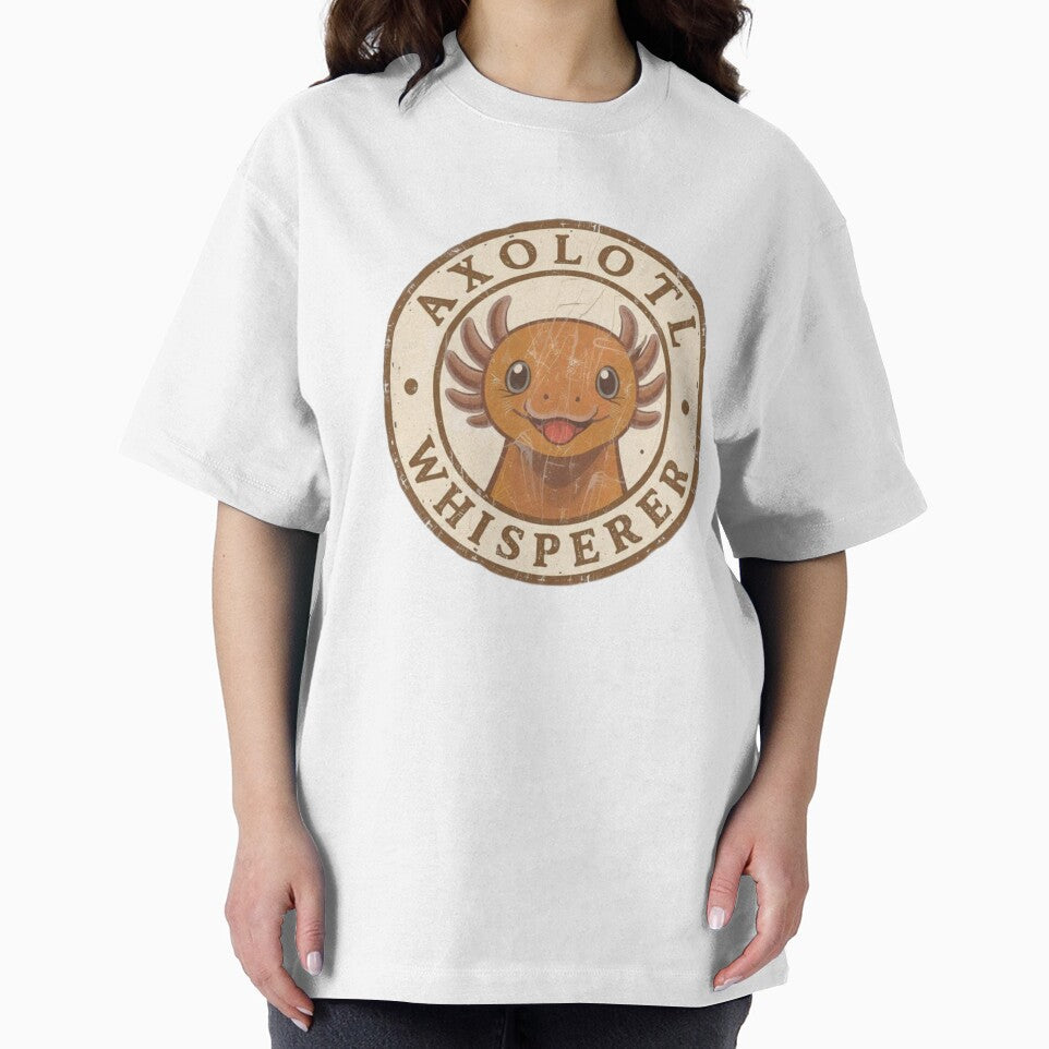 Kawaii Axolotl Whisperer Logo – Cute Amphibian Badge – Funny Animal Lover Gift Idea by MadeByACJ