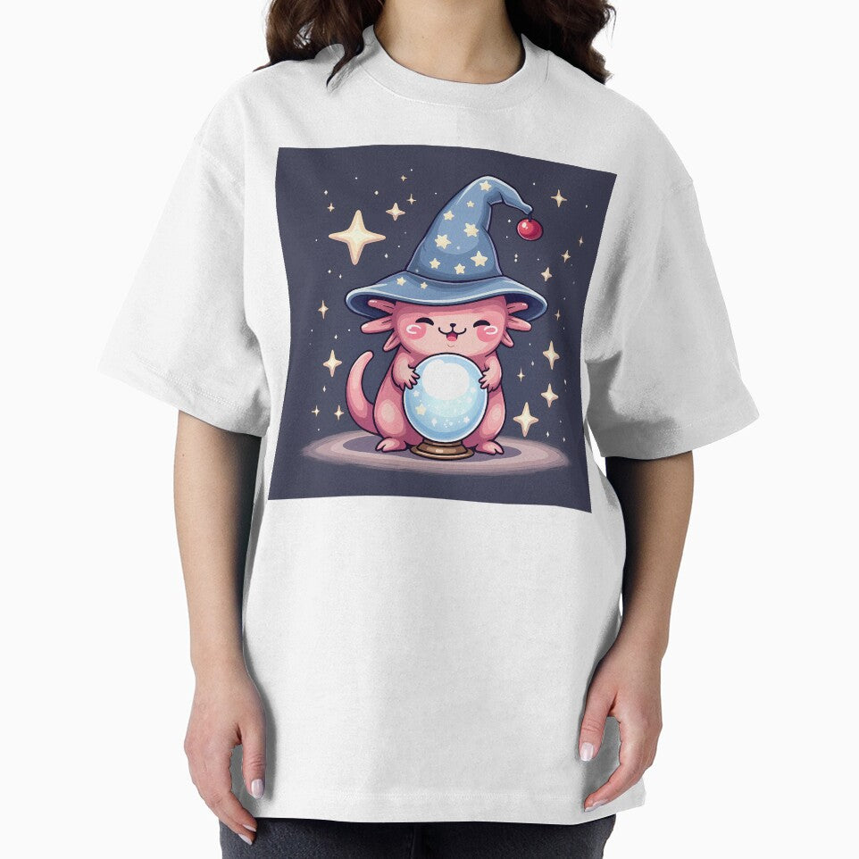 Kawaii Axolotl Crystal Ball Wizard Sticker by MY CREATIVE SHOP