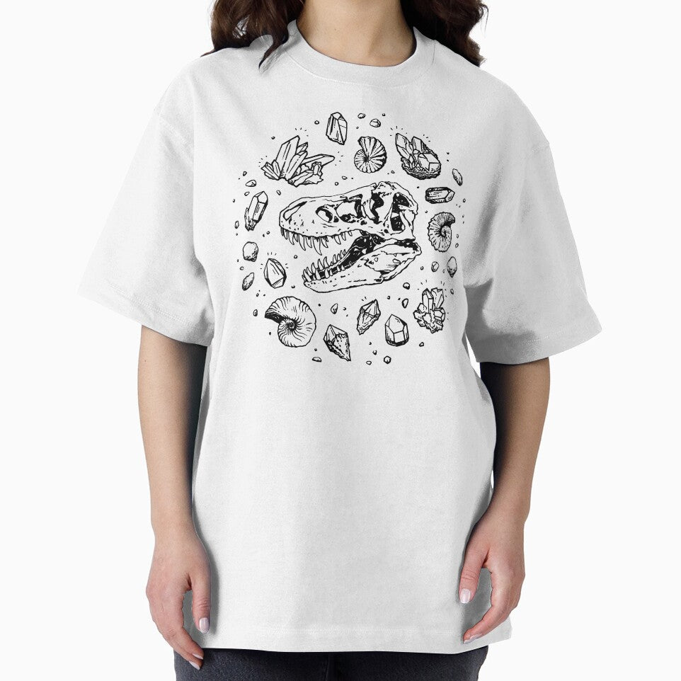 Geo-rex Vortex | Black | Dinosaur Fossil Art by OMEGAFAUNA