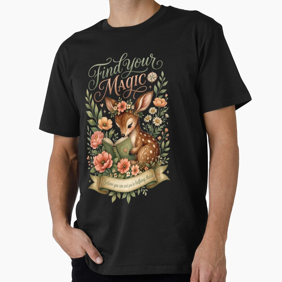 Find Your Magic Cute Deer Reading Book by Sovereign Supply Co.