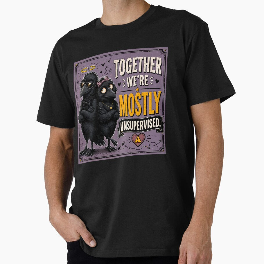 Together We’re Mostly Unsupervised Funny Crow Couple Quote by PopInkAura
