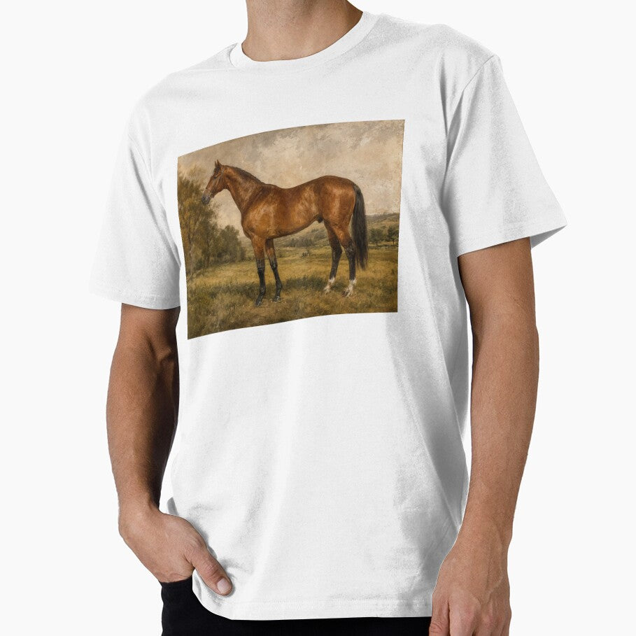 Wall Art - Postcard - PICTORIAL #1 - Majestic Brown Horse in Countryside by ForeverPrintsOK