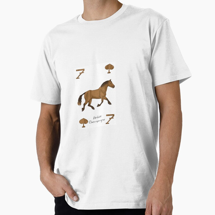 Amber champagne horse playing card by HarpsZoology