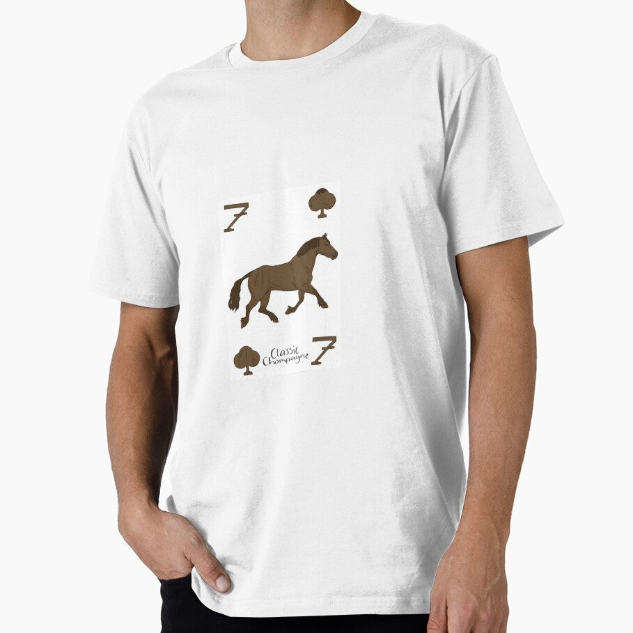 Classic champagne horse playing card by HarpsZoology