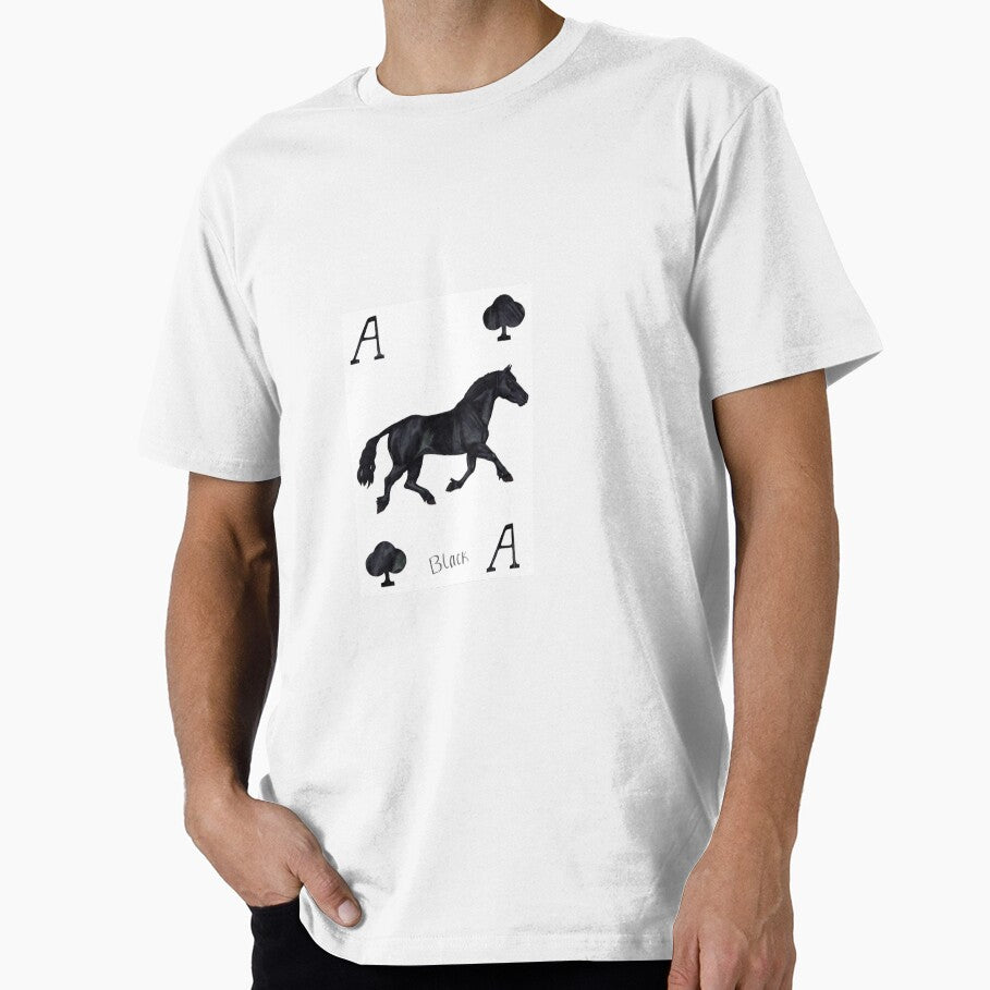 Black horse playing card by HarpsZoology