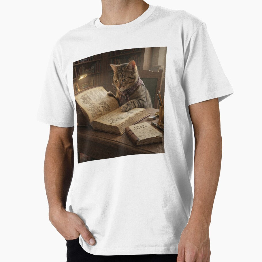 Brown Tabby Cat Reading Ancient Book in Vintage Library | Book Lover Fantasy Art by Ghostlycats2026