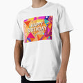 Bright Geometric Happy Birthday Card by IntelliMindDesigns