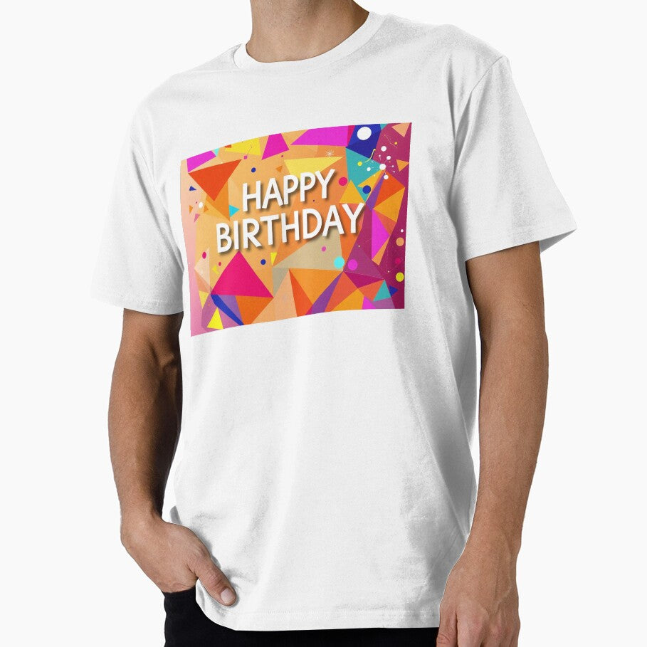 Bright Geometric Happy Birthday Card by IntelliMindDesigns
