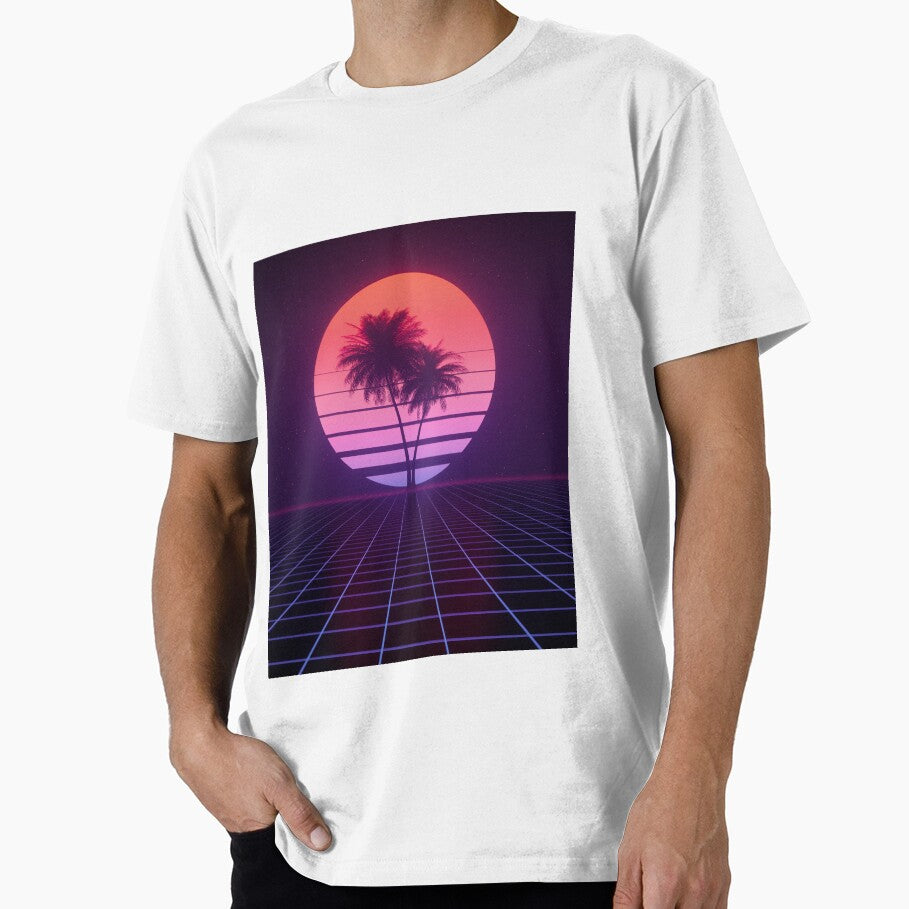 Vaporwave Sunset Grid by dreamexe