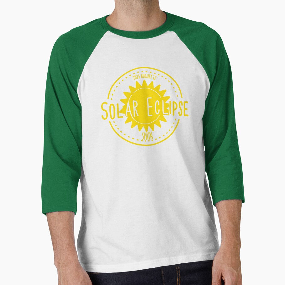 Spain 2026 august 12 Solar Eclipse yellow color design by EmeraldeaArt