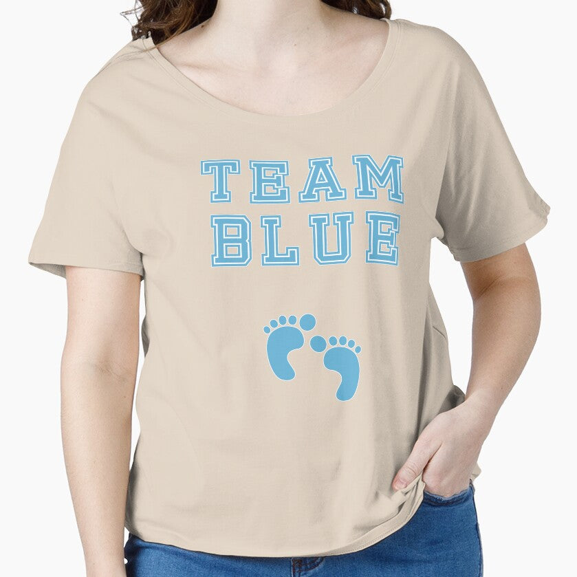 Team Blue Boy Mom Baby Shower Gender Reveal Party Cute Funny Gift by arcadetoystore