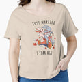 Just Married 1 Year Ago - 1st Anniversary Couple Bunnies Tee, Phone Cases And Other Gifts by MemWear