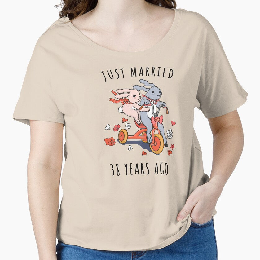 Just Married 38 Years Ago - 38th Anniversary Couple Bunnies Tee, Phone Cases And Other Gifts by MemWear