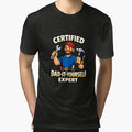 Certified Dad-It-Yourself Expert Flat Vector Funny Fathers Day Gift For Handyman Dad by Print Loft