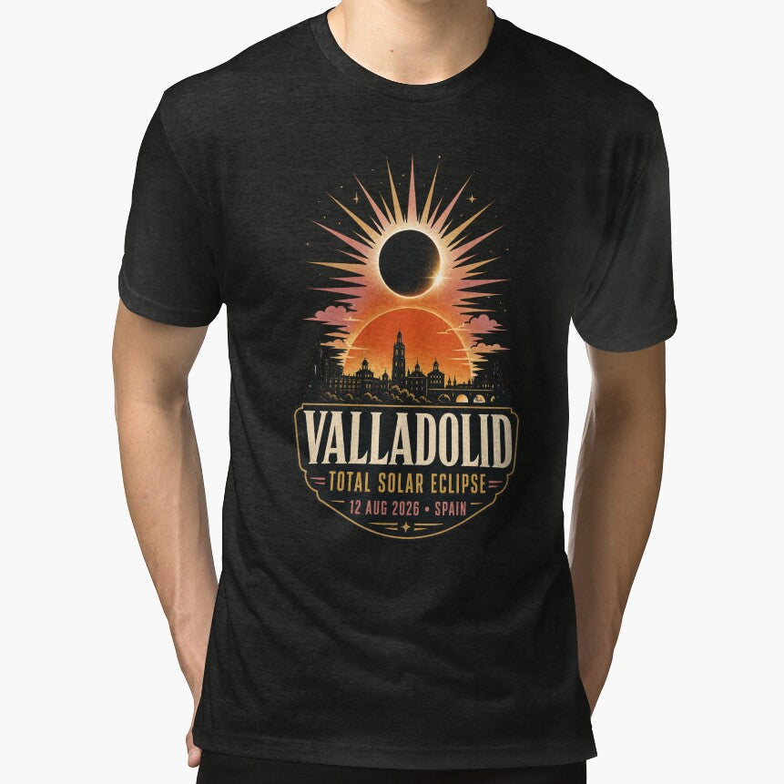 Valladolid Total Solar Eclipse 2026 Spain by Print Loft