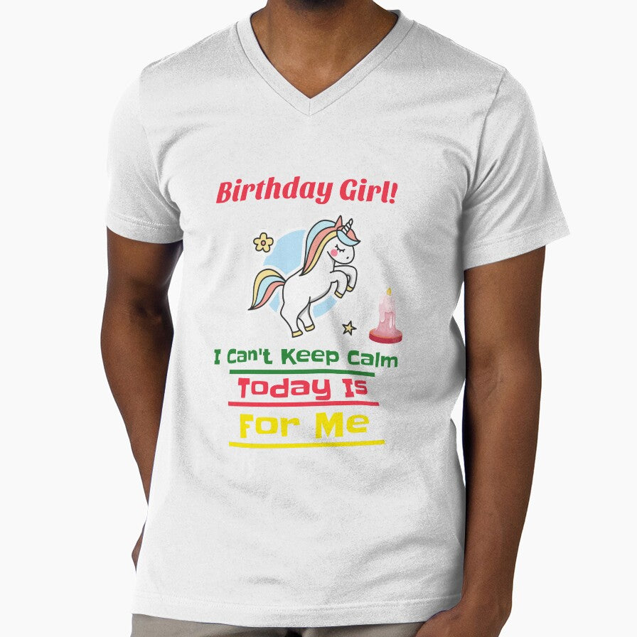 Unicorn Birthday girl 2020 - Can't keep calm Birthday quotes - Cute graphic design tshirt by family1ststore