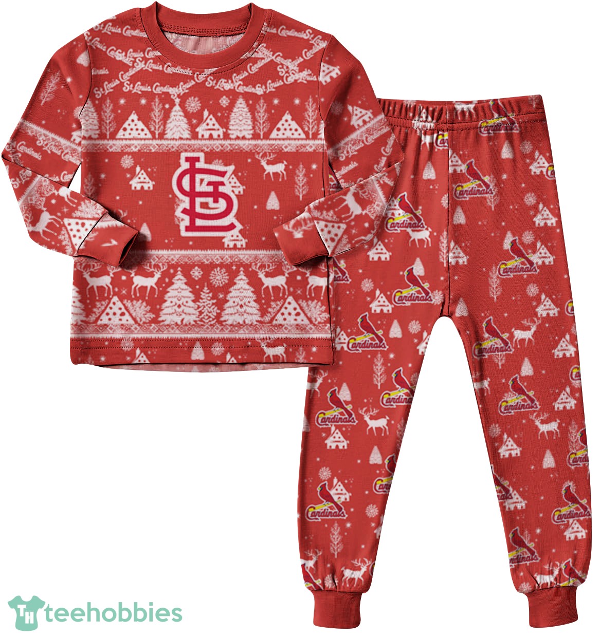 St Louis Cardinals MLB Christmas Pattern Family Matching Pajamas Sets Best Gift For Christmas