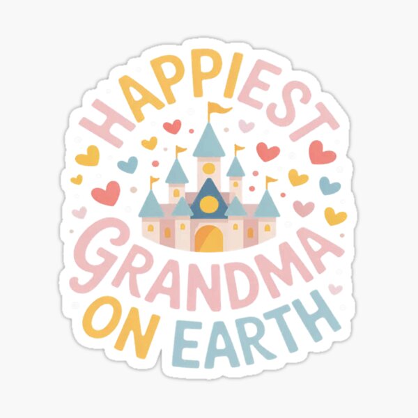 Happiest Grandma on Earth Cute Colorful tee for Mother's Day by StacyAntunez6