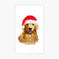 Golden Retriever Santa Hat Dog original digital painting by ZombieFiend