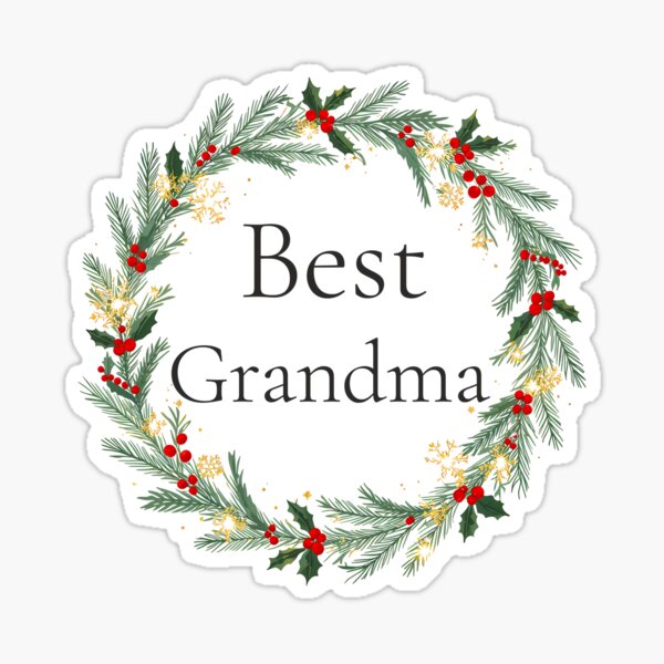 Best Grandma Christmas Wreath – Holiday Gift Ornament Design 2025 by Punnyverse