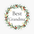 Best Grandma Christmas Wreath – Holiday Gift Ornament Design 2025 by Punnyverse