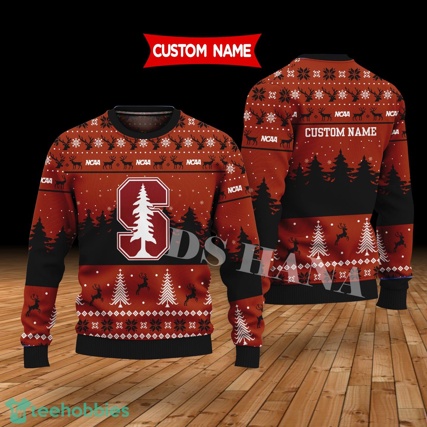 Stanford Cardinal Custom Name Merry Xmas Sweater For Stanford Cardinal Fans Sweater