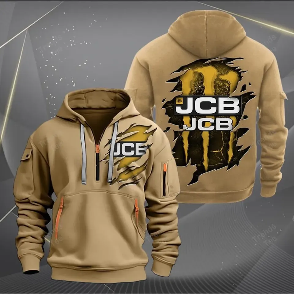 JCB Hoodie Half Zipper Tactical Hoodie