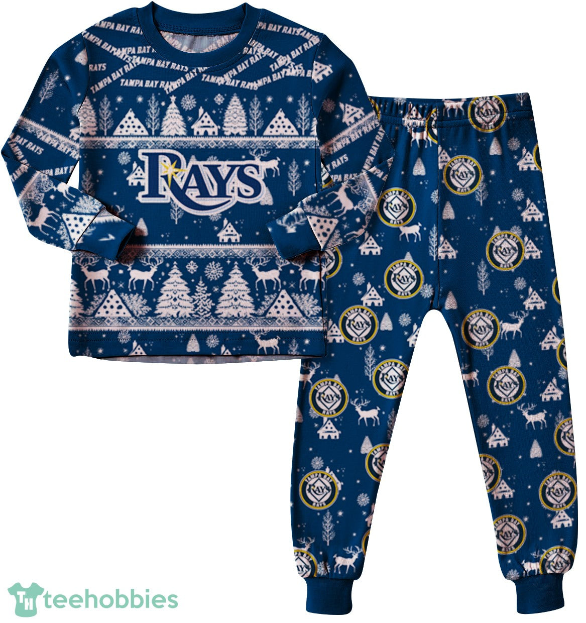 Tampa Bay Rays MLB Christmas Pattern Family Matching Pajamas Sets Best Gift For Christmas