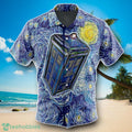 Tardis Starry Night Doctor Who Men’s Short Sleeve Button Up Hawaiian Shirt Impressive Gift