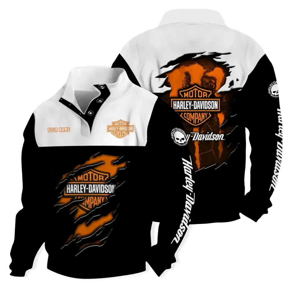 Haarleyy Davidson Custom Stand Collar Sweatshirt
